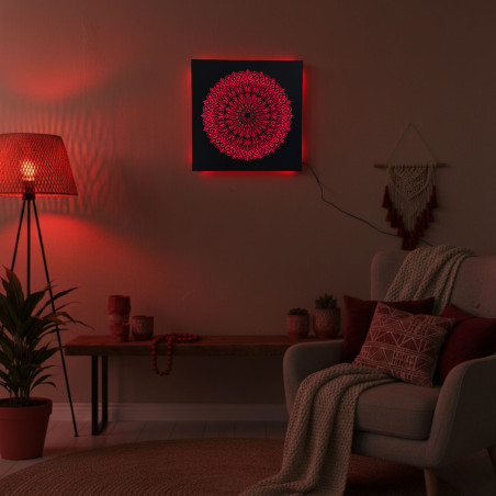 LED wooden picture Mandala – backlit mandala