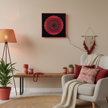 LED wooden picture Mandala – light picture | SENTOP