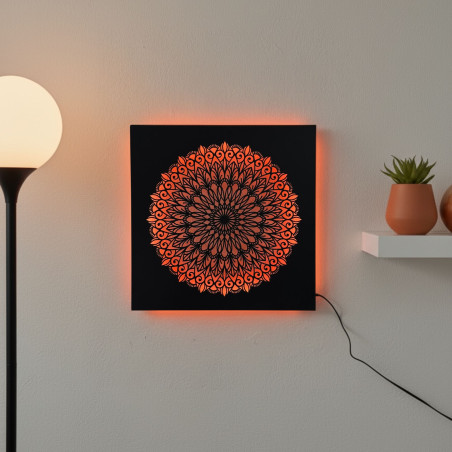 LED wooden picture Mandala – light picture | SENTOP