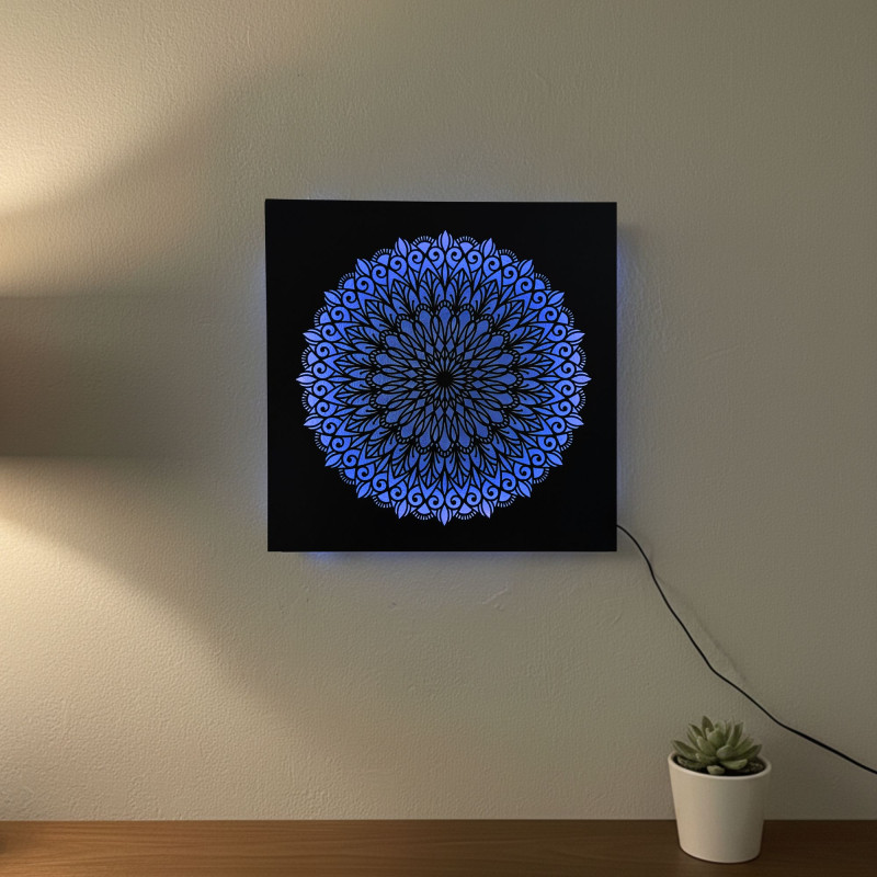 LED wooden picture Mandala – light picture | SENTOP