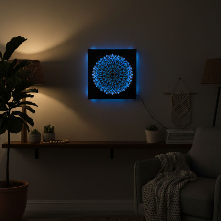 LED wooden painting Mandala – backlit mandala | BAKE