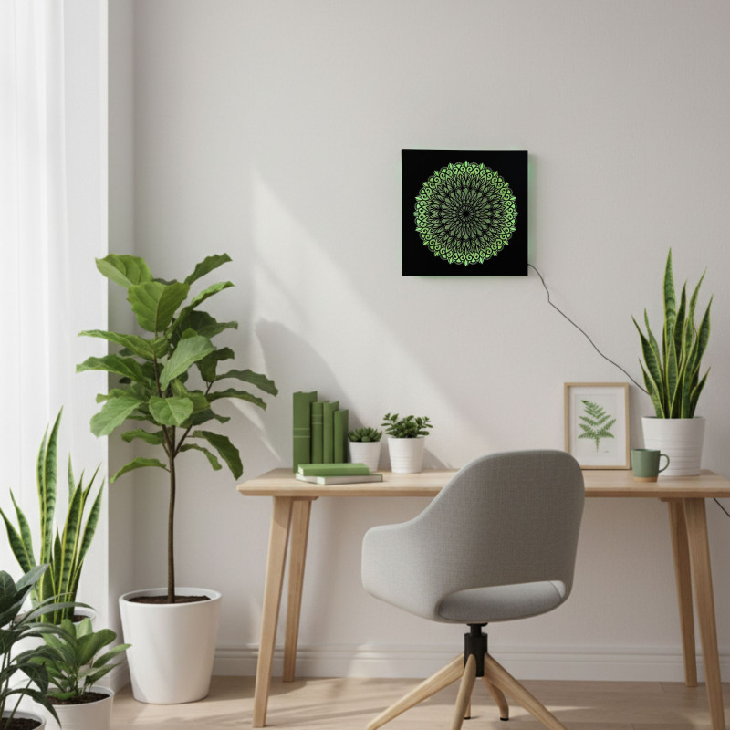 LED wooden picture Mandala – light picture | SENTOP