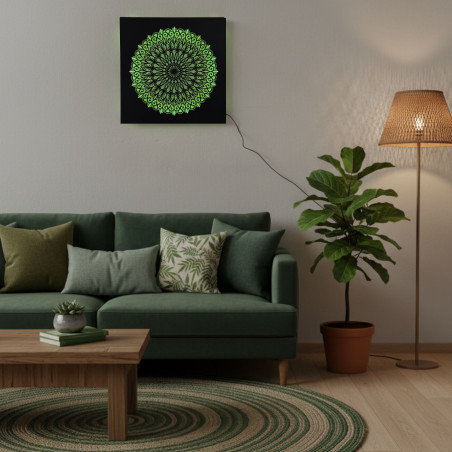 LED wooden picture Mandala – backlit mandala