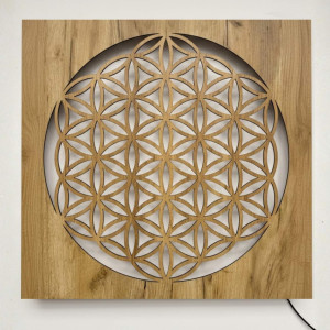 LED wooden picture Mandala – backlit mandala 2