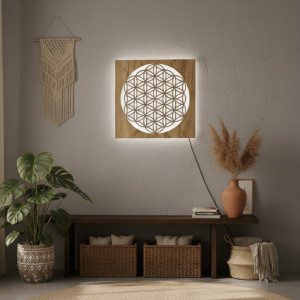 LED wooden picture Mandala – backlit mandala