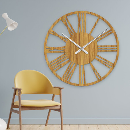 Large Roman wall clock 80 cm - designer clock made of HDF | SENTOP