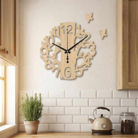 Wooden wall clock Bird | Designer wall clock