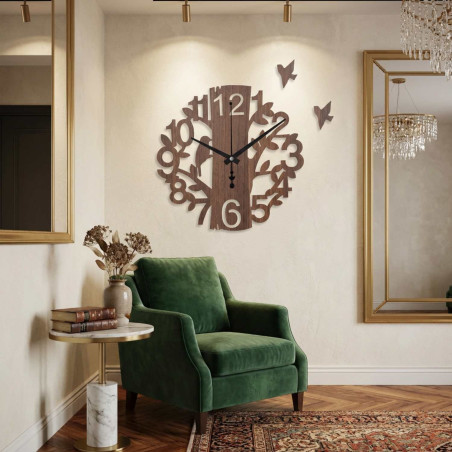 Wooden bird clock -