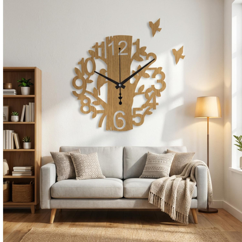 Handmade wooden wall clock
