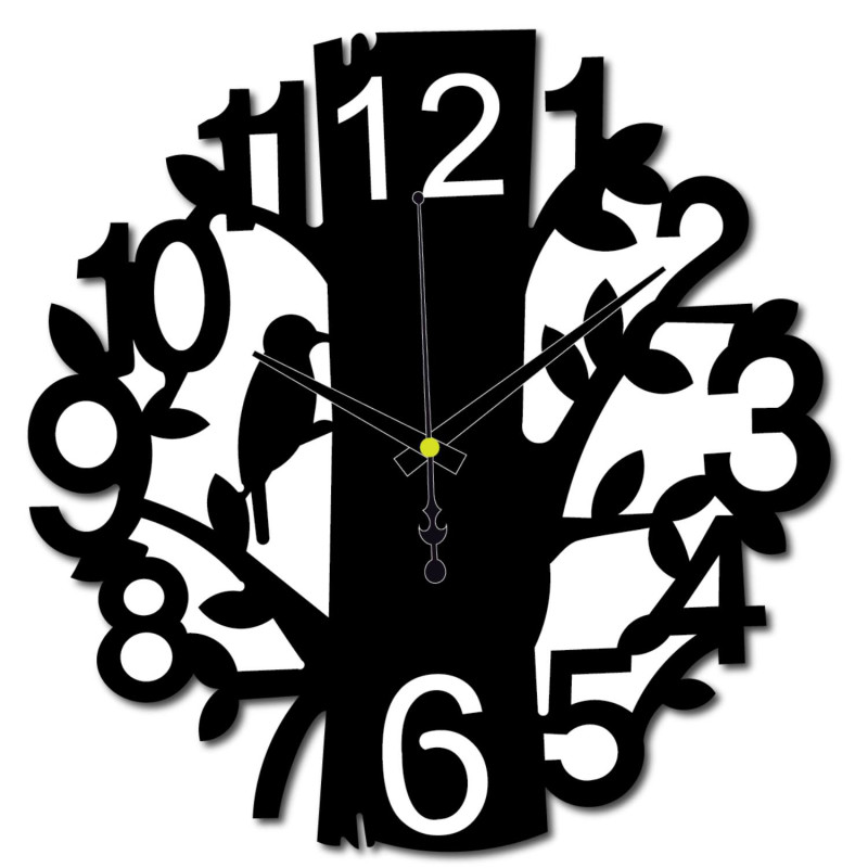 Modern wooden clock for the living room