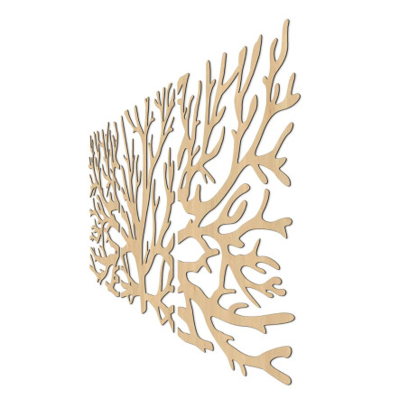 Three-part wooden painting Tree of Life in a dark design on the wall of a modern interior