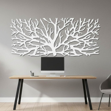 Designer wooden painting Tree of Life as a dominant feature of the living room