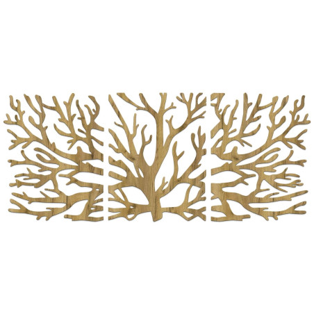 Tree of Life Wall Decor: Wooden 3-Panel Tree Branches