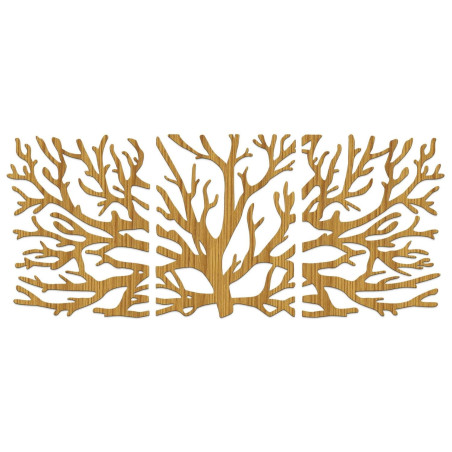 Ecological wooden wall decoration with a tree of life motif