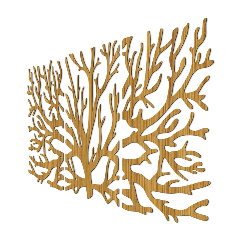 Ecological wooden wall decoration with a tree of life motif