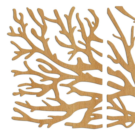 Ecological wooden wall decoration with a tree of life motif