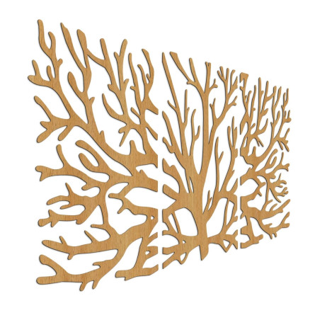 Ecological wooden wall decoration with a tree of life motif
