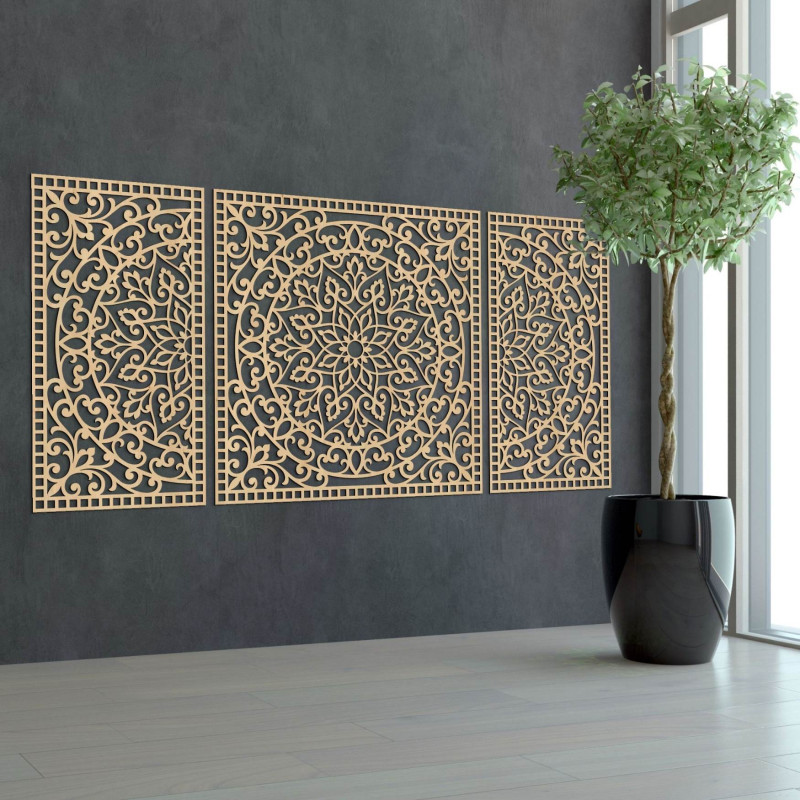 Wooden wall decoration Mandala - FLOFER