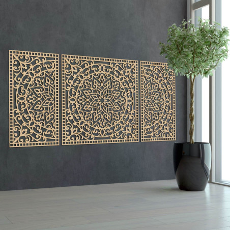 Wooden wall decoration Mandala - FLOFER