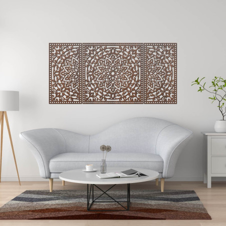 Hand-carved wooden decoration brings harmony and style