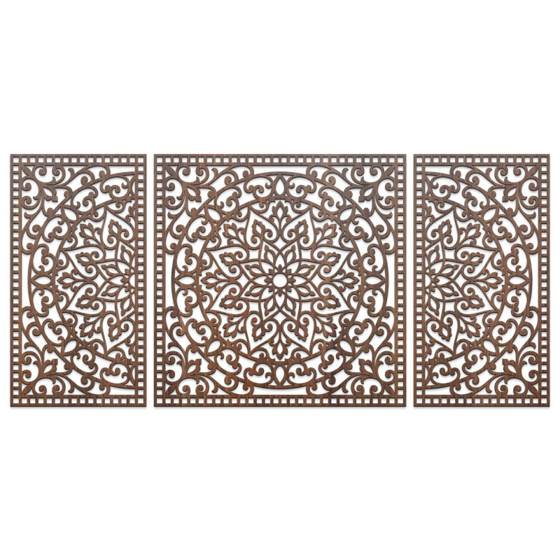 Hand-carved wooden decoration brings harmony and style