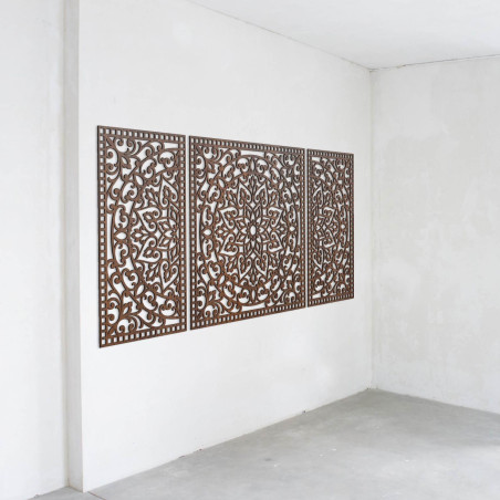 Hand-carved wooden decoration brings harmony and style