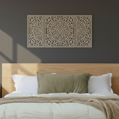 Hand-carved wooden decoration brings harmony and style