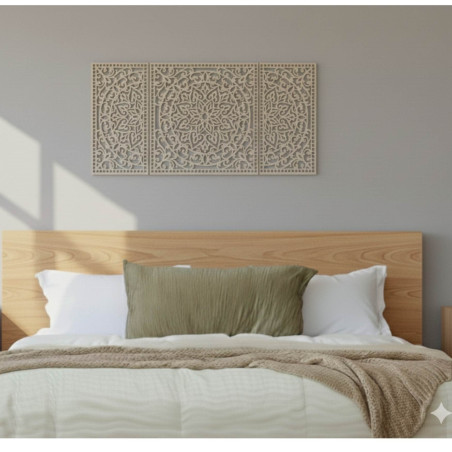 Hand-carved wooden decoration brings harmony and style