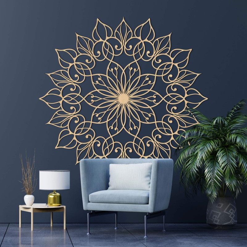 Wooden mandala Flower of Life - luxurious wall decoration