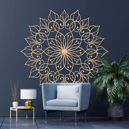 Wooden mandala Flower of Life - luxurious wall decoration