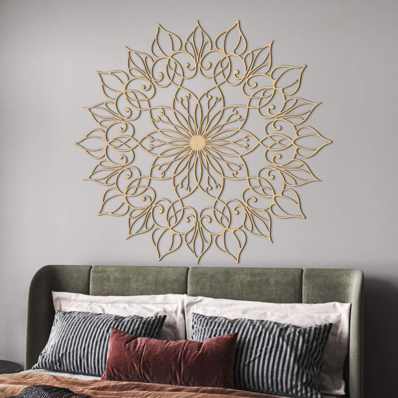 Wooden mandala Flower of Life - luxurious wall decoration