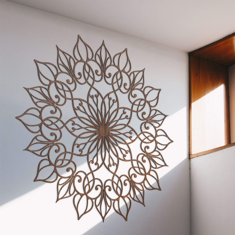 Wooden mandala Flower of Life - luxurious wall decoration