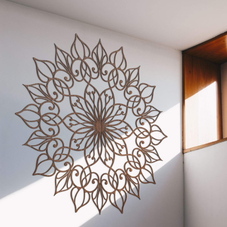 Wooden mandala Flower of Life - luxurious wall decoration