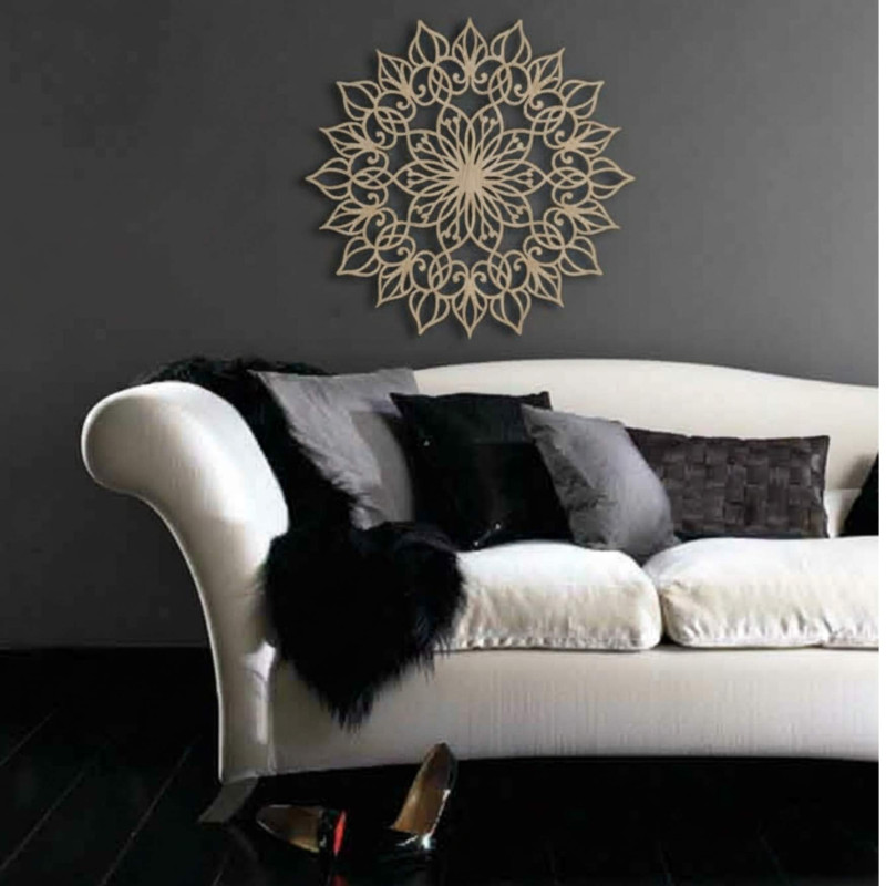 Mandala Flower of Life made of wood - harmonious home decoration