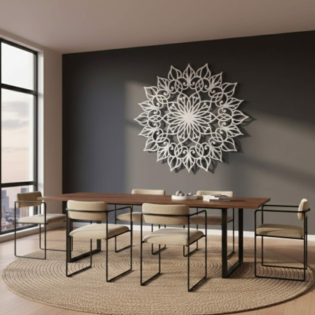 Handmade wooden mandala Flower of Life