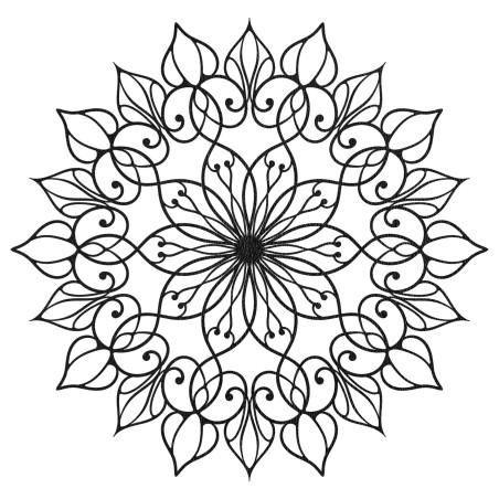 Handmade wooden mandala Flower of Life