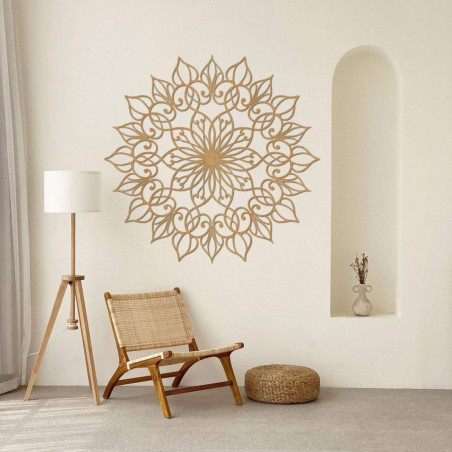 Wooden mandala painting for a peaceful and harmonious home