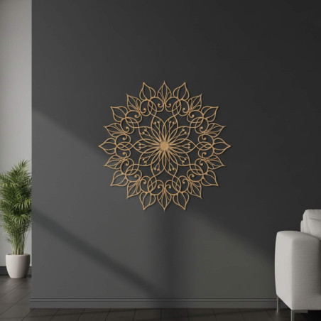Wooden mandala painting for a peaceful and harmonious home