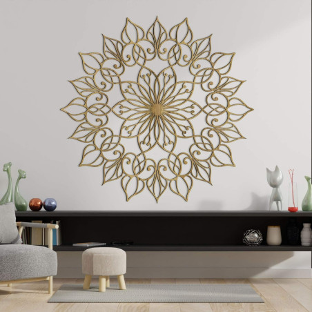 Wooden mandala painting for a peaceful and harmonious home