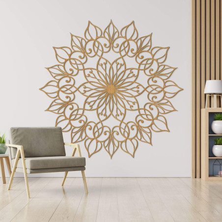 Wooden mandala painting for a peaceful and harmonious home