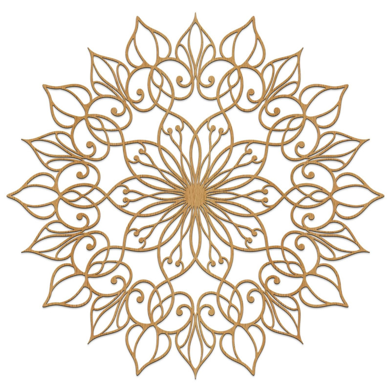 Wooden mandala painting for a peaceful and harmonious home