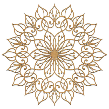 Wooden mandala painting for a peaceful and harmonious home