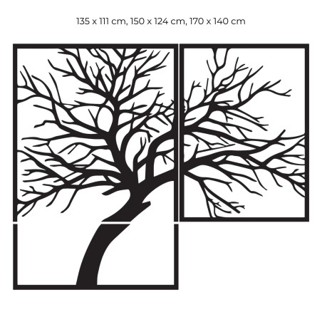 Multi-part wooden picture with a tree motif - Multi-part elegance
