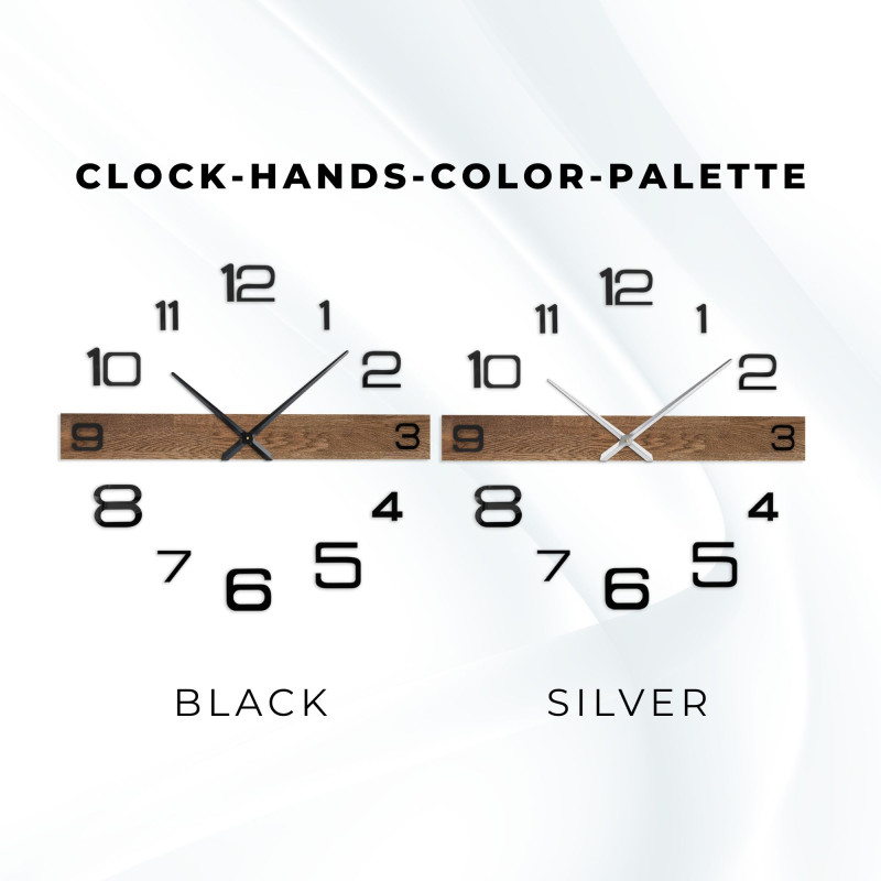 Minimalist elegant wall clock made of oak wood...