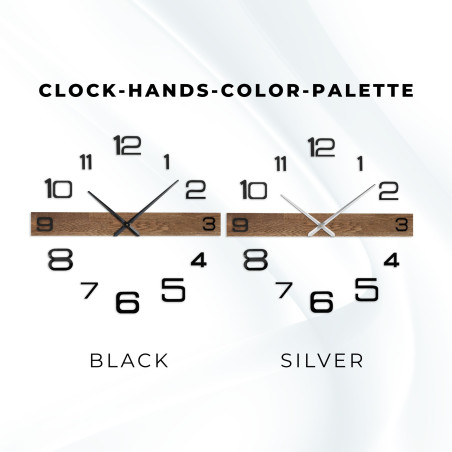 Minimalist elegant wall clock made of oak wood - POPOKLES