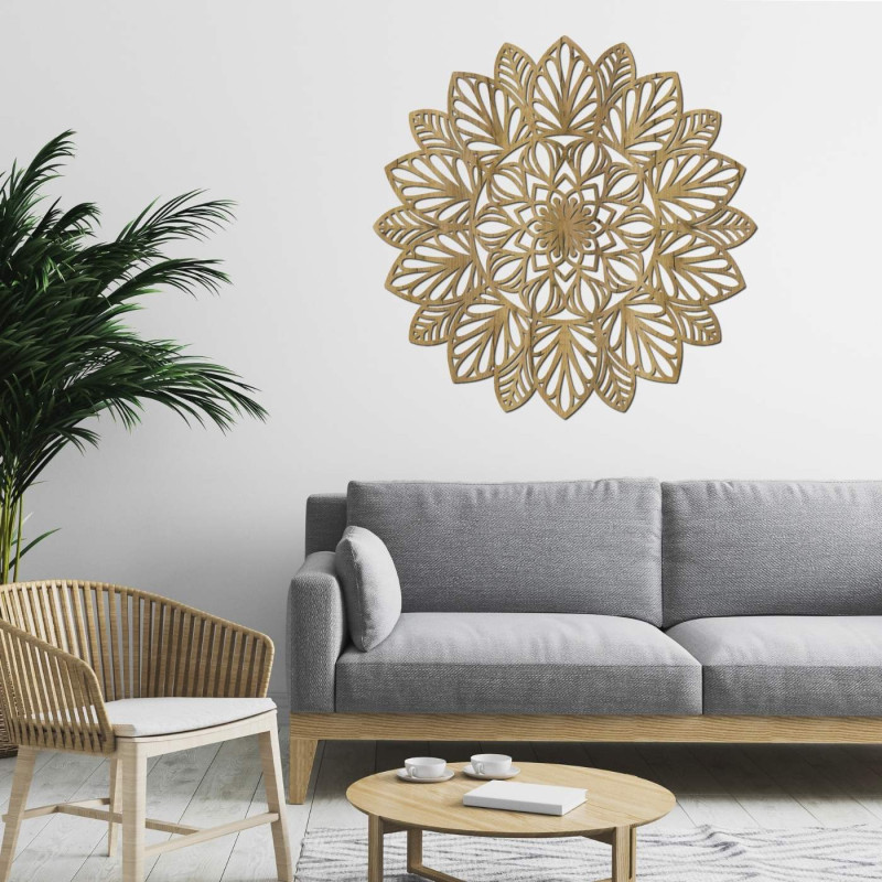 Wooden Mandala Wall Decor, HDF Wood Art, Large...