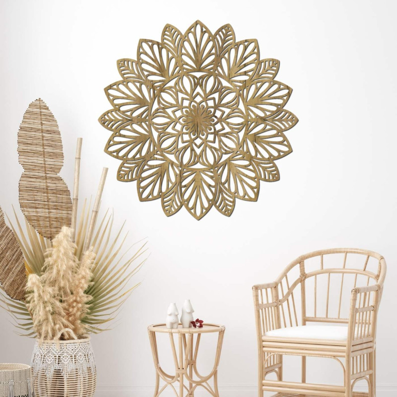 Wooden Mandala Wall Decor, HDF Wood Art, Large...