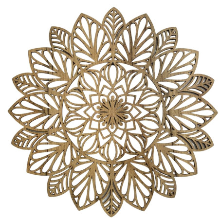 Wooden mandala painting - designer decoration for the living room