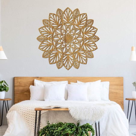 Wooden Mandala Wall Decor, HDF Wood Art, Large Wall Hanging