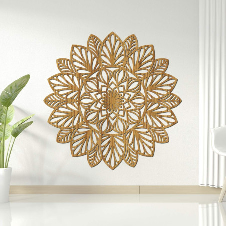 Wooden Mandala Wall Decor, HDF Wood Art, Large Wall Hanging